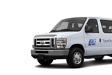 image of the van that offers transportation at the Dorchester Seniors Center in Summerville, SC